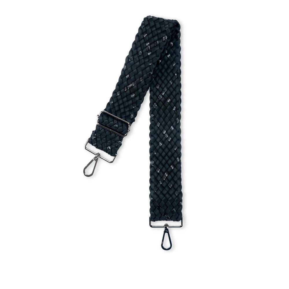 NEW HAUTE SHORE women's woven guitar strap in black